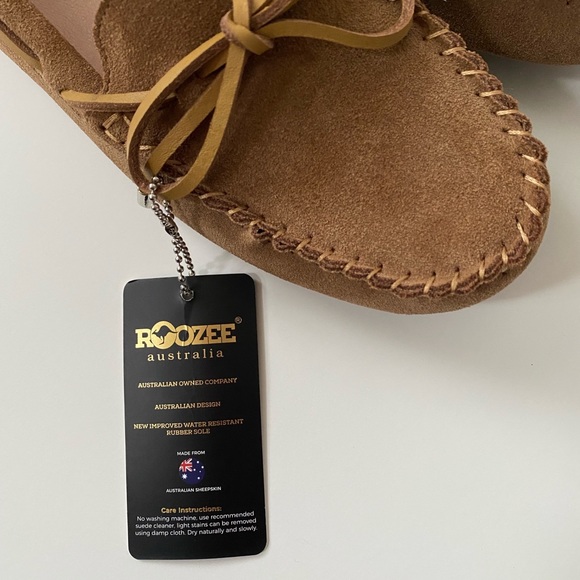 Roozee Australia DAKA Suede Camp Moccasin Driving Loafer Chestnut NIB - Picture 13 of 16